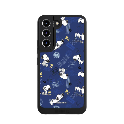 Samsung Galaxy S22 NIVOpure Peanuts Travel Stamps Pattern Blue