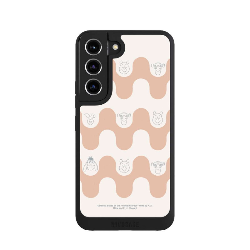 Galaxy S22 NIVOpure Winnie l'Ourson et ses Amis Motif Vagues Bohèmes