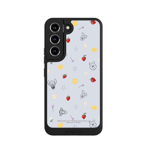 Samsung Galaxy S22 NIVOpure Winnie Puuh und Freunde Erdbeer Muster Blau