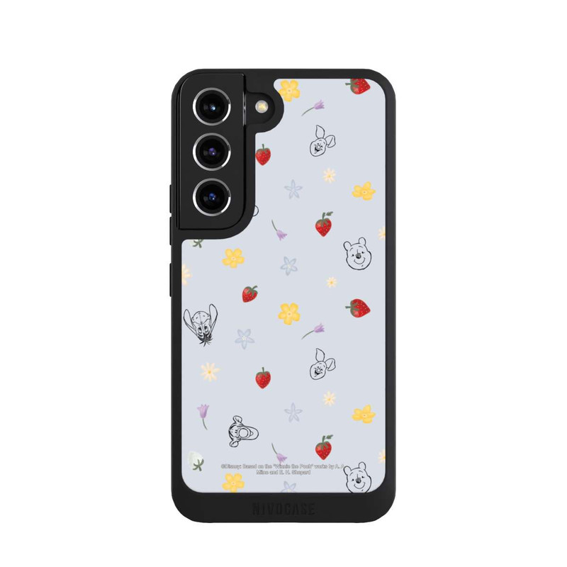 Galaxy S22 NIVOpure Winnie Puuh und Freunde Erdbeer Muster Blau