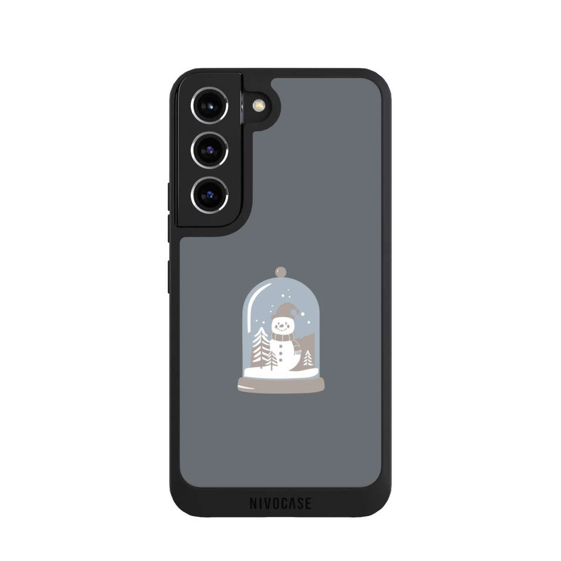 Galaxy S22 NIVOpure Boule à Neige Minimaliste avec Bonhomme de Neige