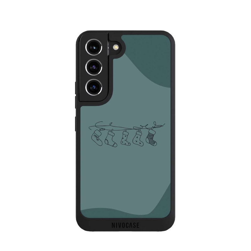 Galaxy S22 NIVOpure Christmas stockings line art minimalistic