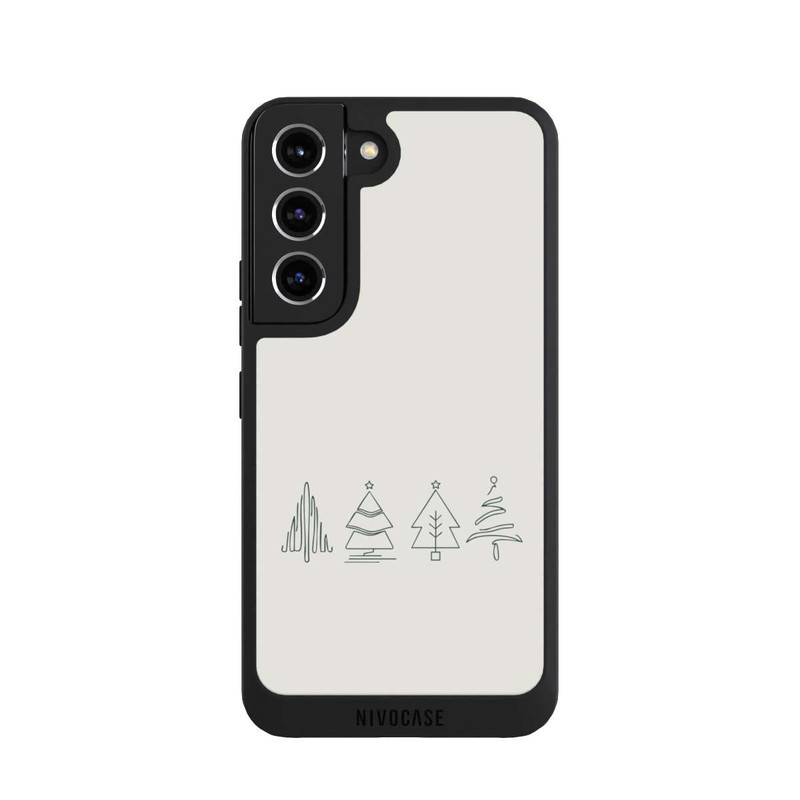 Galaxy S22 NIVOpure Arbres de Noël Line Art Minimaliste