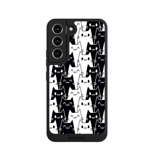 Samsung Galaxy S22 NIVOpure Katzentapete Schwarz Weiß