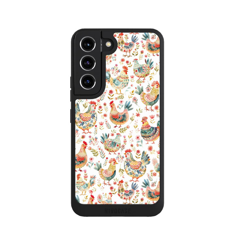 Galaxy S22 NIVOpure Motif de poulet coloré avec IA