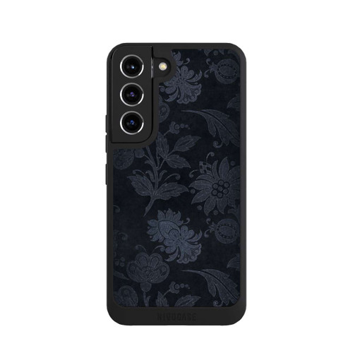 Samsung Galaxy S22 NIVOpure  Silberne Blumen auf Samt