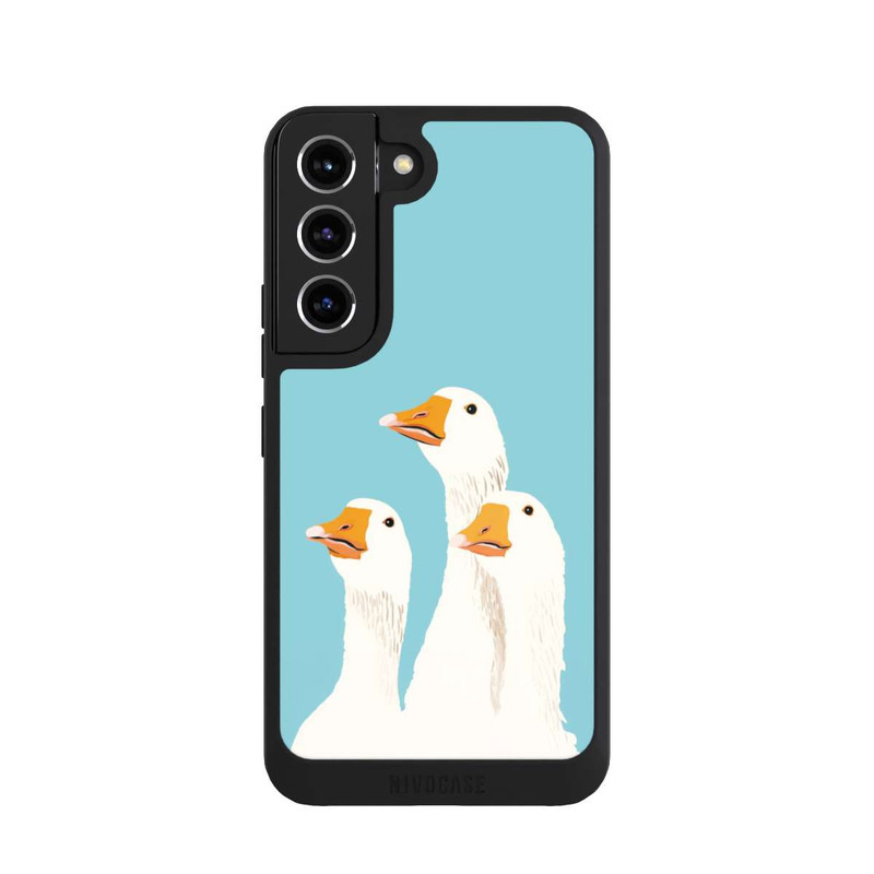 Galaxy S22 NIVOpure Drei Gänse Hellblau mit KI