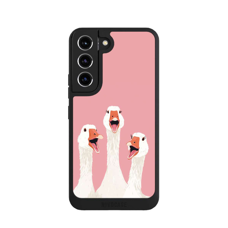 Galaxy S22 NIVOpure Three Geese Pink with AI