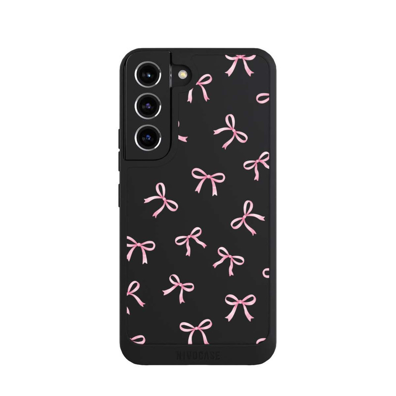 Galaxy S22 NIVOpure Pink Bows transparent with AI