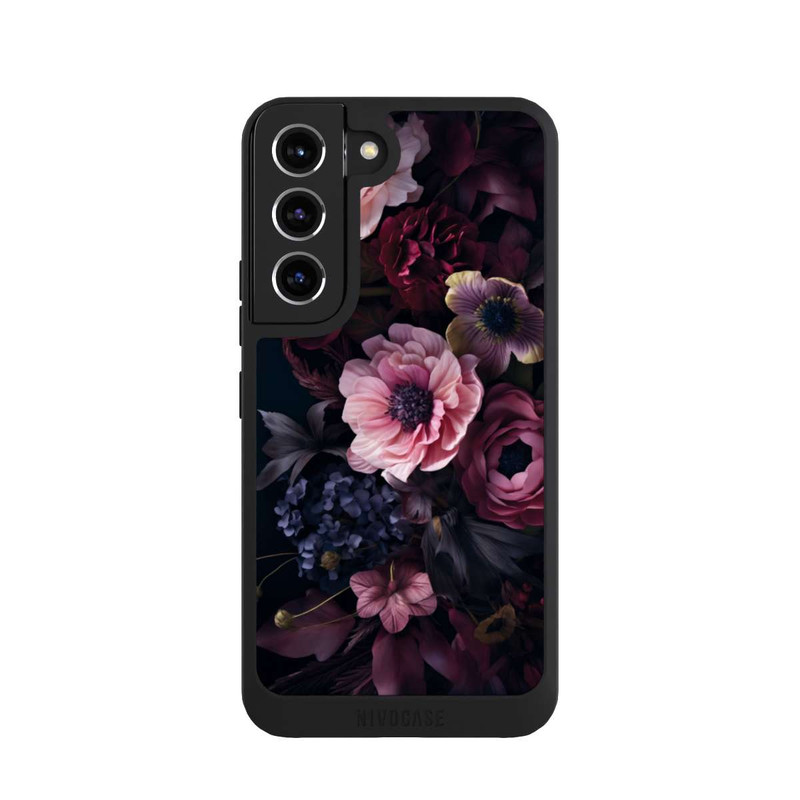 Galaxy S22 NIVOpure Rosa Blumenbild mit Pfingstrosen auf dunklem Hintergrund Mit KI