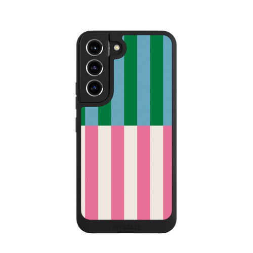 Samsung Galaxy S22 NIVOpure Motif Rayé Vert Rose