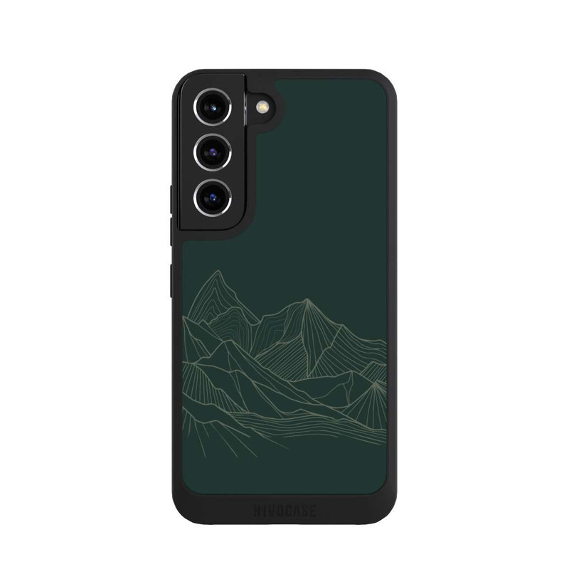 Galaxy S22 NIVOpure Dessin Au Trait De Montagne Vert