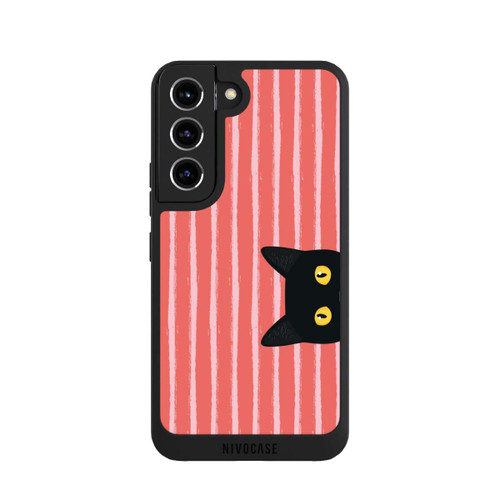 Samsung Galaxy S22 NIVOpure Schwarze Katze Gestreift Orange