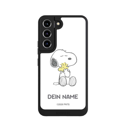 Samsung Galaxy S22 NIVOpure Snoopy And Woodstock Cuddling Personalisierbar