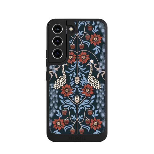 Samsung Galaxy S22 NIVOpure Vintage Peacock Garden Arts and Crafts Floral Dark