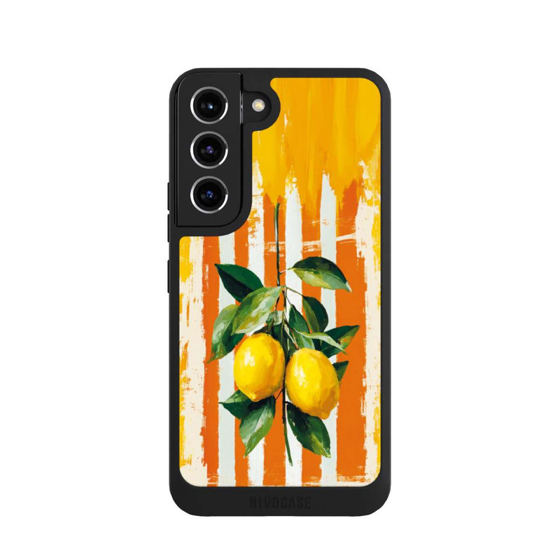 Galaxy S22 NIVOpure Summer Lemons on Stripes with AI