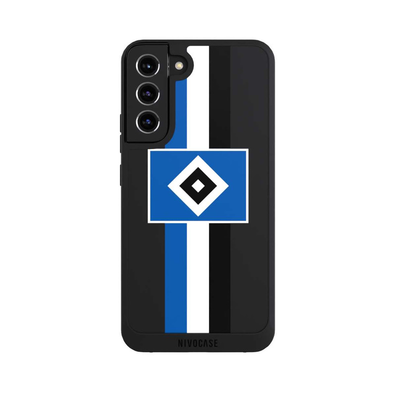 Galaxy S22 + NIVOpure HSV Streifen - Blau-Weiß-Schwarz - ohne Hintergrund