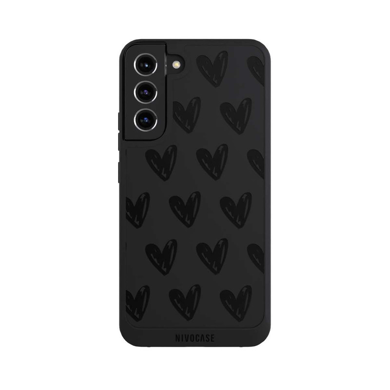 Galaxy S22 + NIVOpure Coeurs noirs sans fond