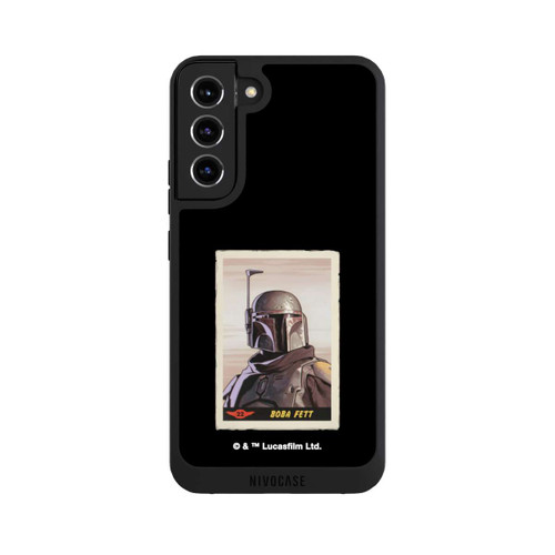 Samsung Galaxy S22+ NIVOpure Boba Fett Badges Schwarzer Hintergrund