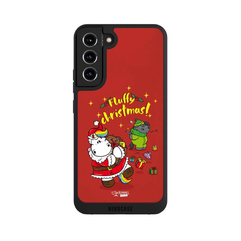 Galaxy S22 + NIVOpure Pummeleinhorn Fluffy Christmas Rouge