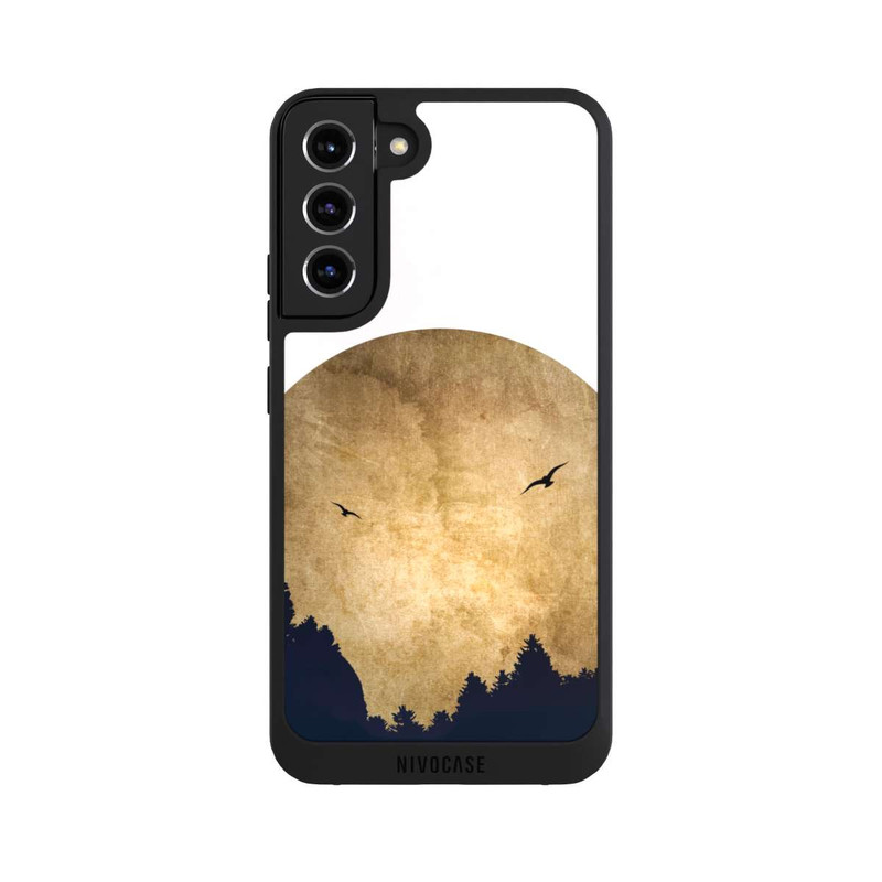 Galaxy S22 + NIVOpure Zwei Vögel vor Mond