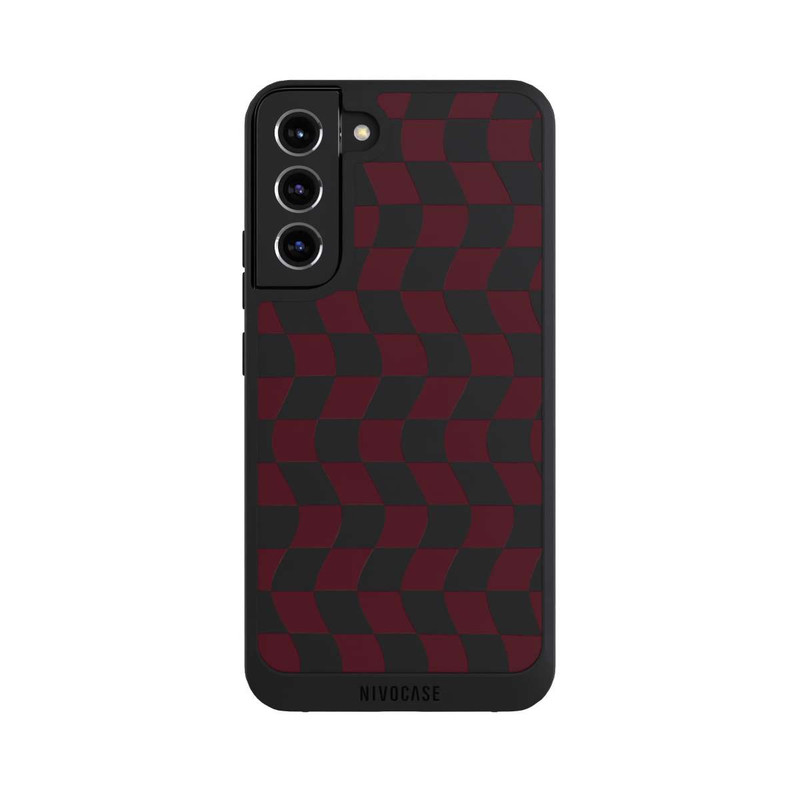 Galaxy S22 + NIVOpure Checkered wine red