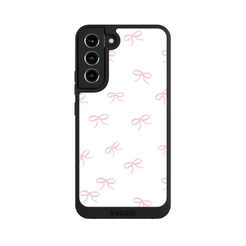 Samsung Galaxy S22+ NIVOpure Schleifen Muster Rosa Weiß