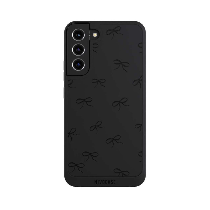 Galaxy S22 + NIVOpure Bows Black Pattern Transparent