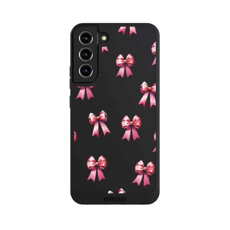 Galaxy S22 + NIVOpure Bow Red Pattern Watercolor Transparent