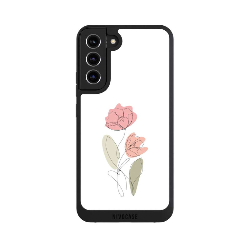 Galaxy S22 + NIVOpure Blume Line Art Rot