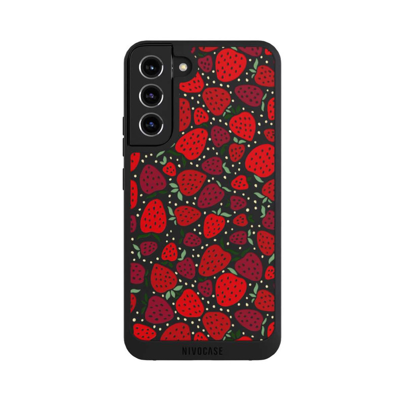Galaxy S22 + NIVOpure Strawberry Pattern Comic Transparent