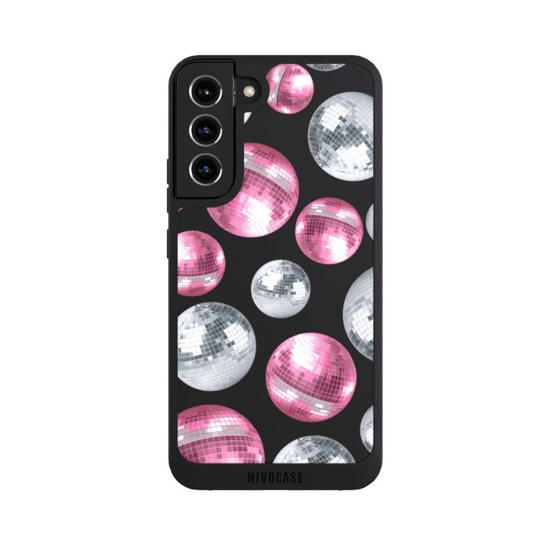 Galaxy S22 + NIVOpure Discokugel Show Pink Transparent