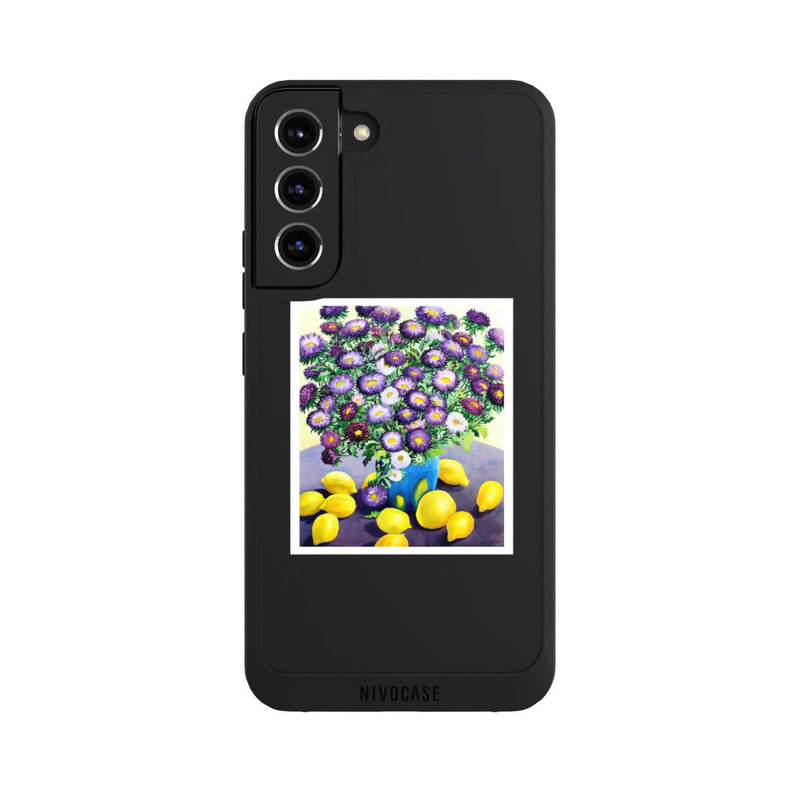 Galaxy S22 + NIVOpure Purple Asters and Lemons by Christopher Ryland