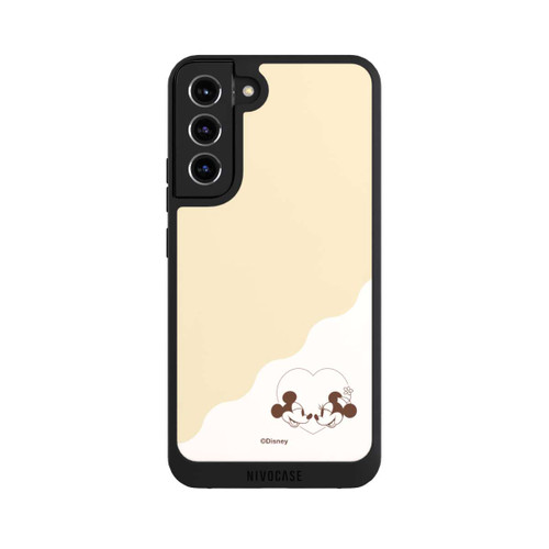 Samsung Galaxy S22+ NIVOpure Mickey and Minnie Love Heart Beige