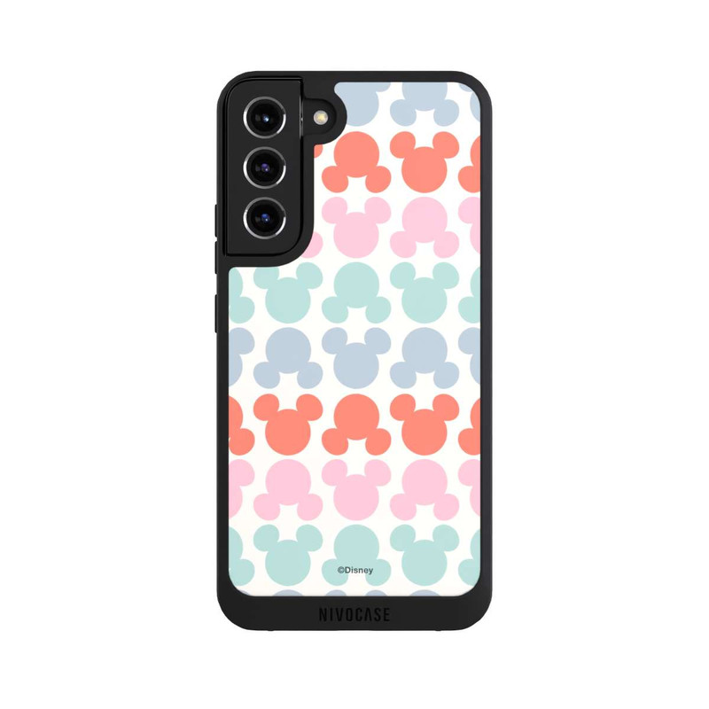 Galaxy S22 + NIVOpure Disney Mickey Icon Pattern Red and Pink