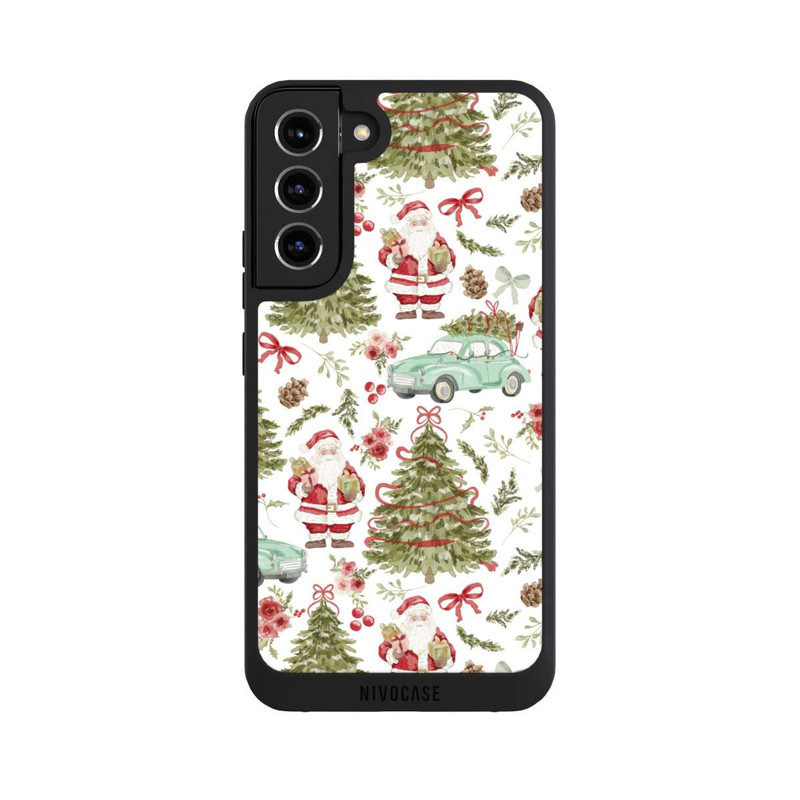 Galaxy S22 + NIVOpure Weihnachtsfreude Vintage Muster 