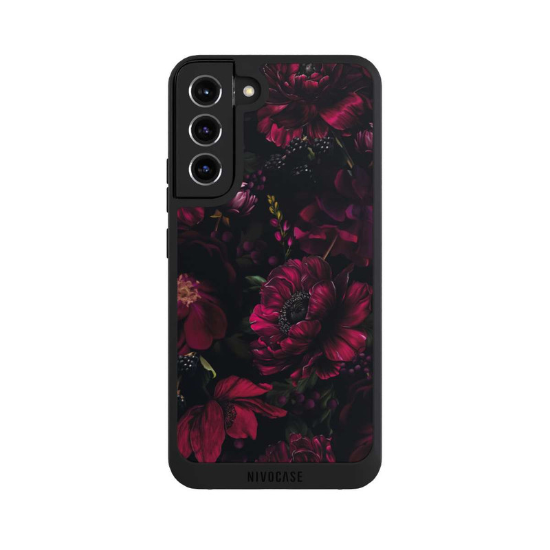 Galaxy S22 + NIVOpure Dunkle Rote Blumen Liebe