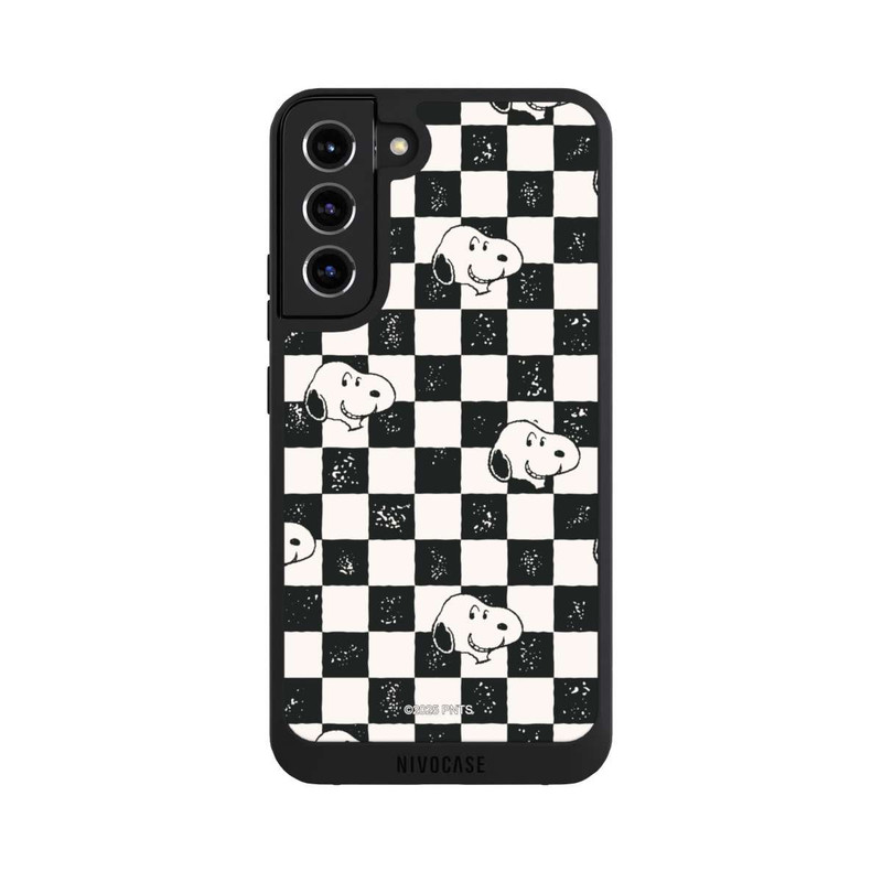 Galaxy S22 + NIVOpure Snoopy Heads Checked Pattern