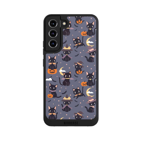 Samsung Galaxy S22+ NIVOpure Cute Halloween Witch Cats and Pumpkins