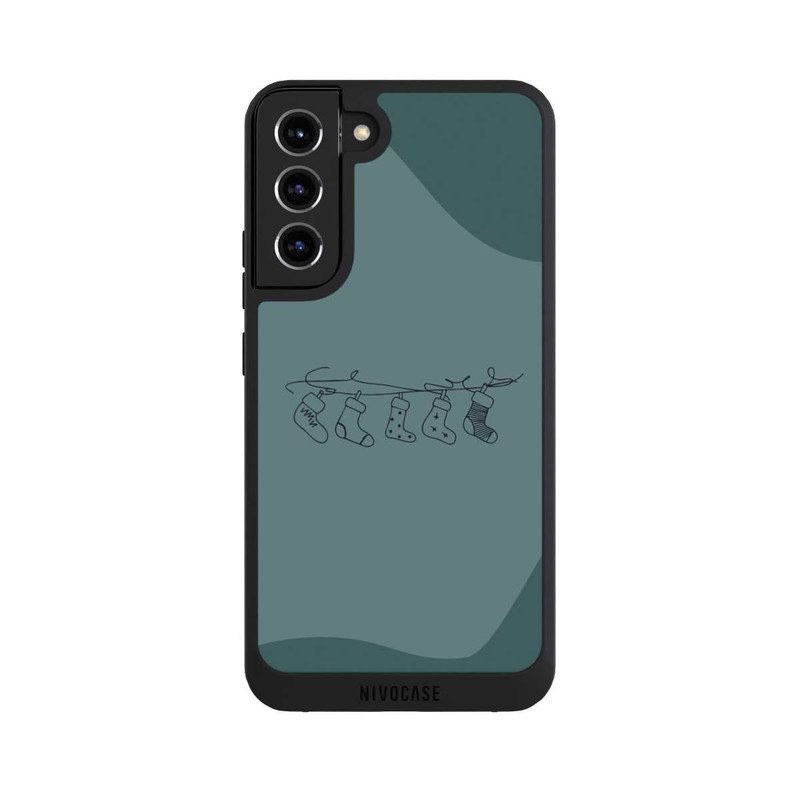Galaxy S22 + NIVOpure Christmas stockings line art minimalistic