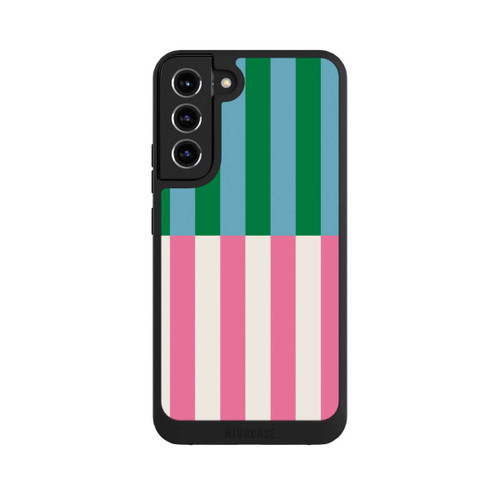 Samsung Galaxy S22+ NIVOpure Motif Rayé Vert Rose