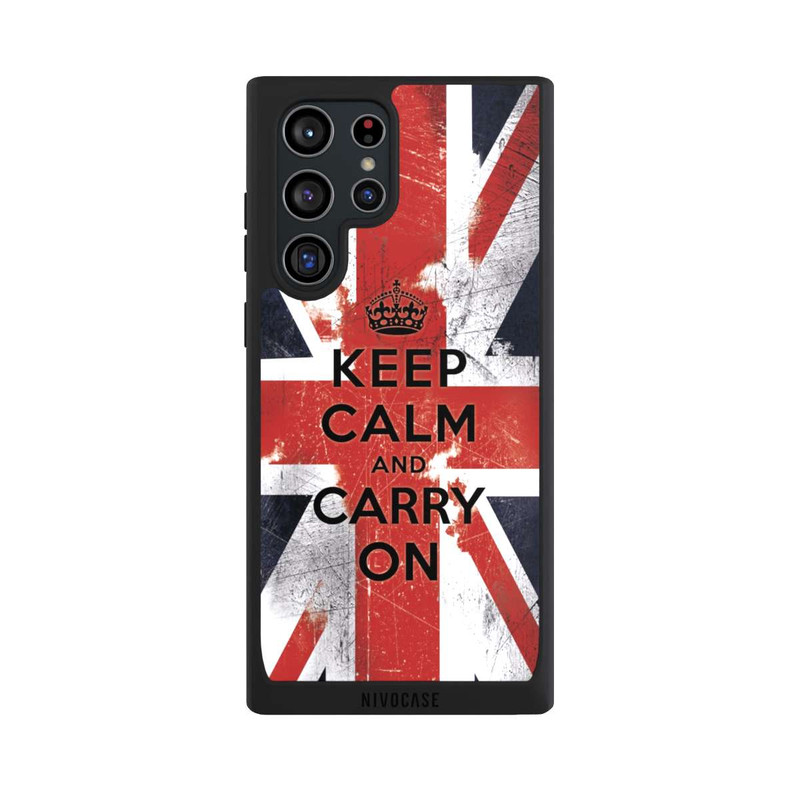 Galaxy S22 Ultra NIVOpure Keep Calm and Carry on - British