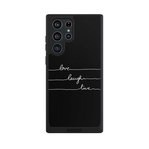 Samsung Galaxy S22 Ultra NIVOpure Love Laugh Live weiß/schwarz