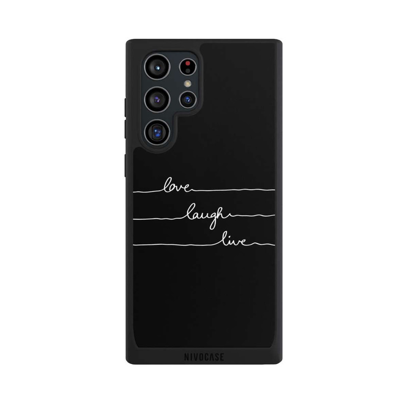 Galaxy S22 Ultra NIVOpure Love Laugh Live weiß/schwarz