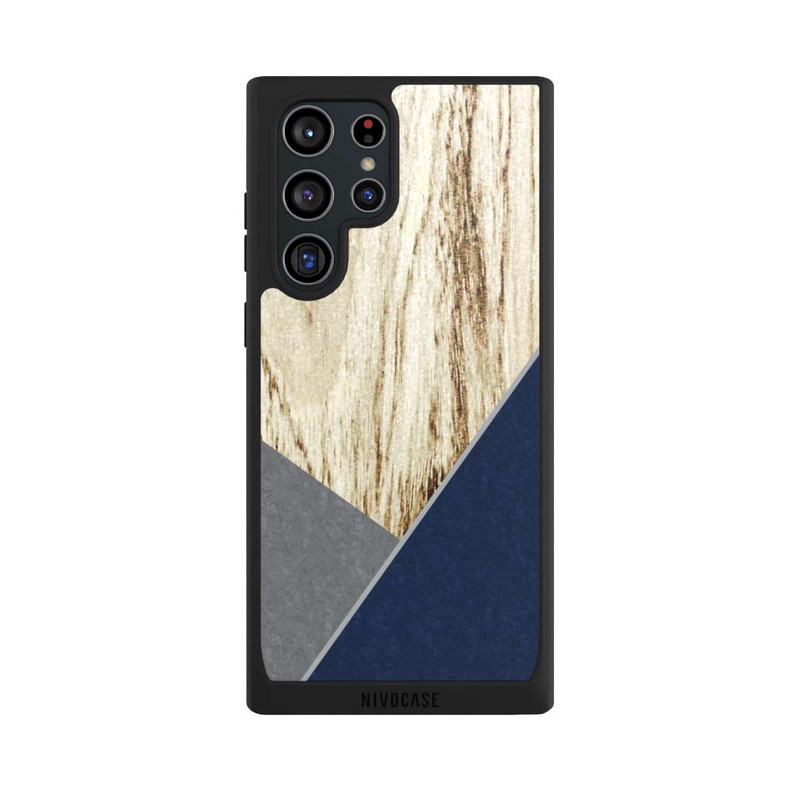 Galaxy S22 Ultra NIVOpure Grafic Wood Blue
