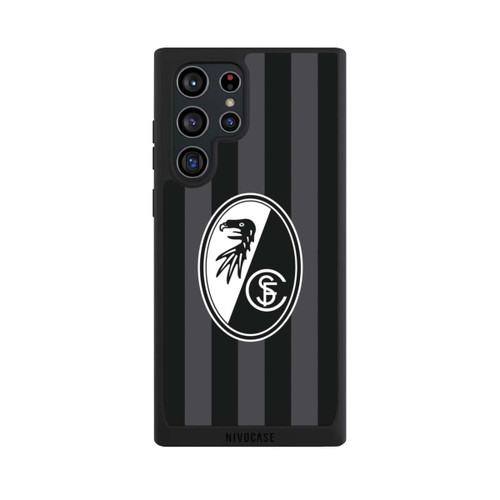 Samsung Galaxy S22 Ultra NIVOpure SC Freiburg - Grau Gestreift