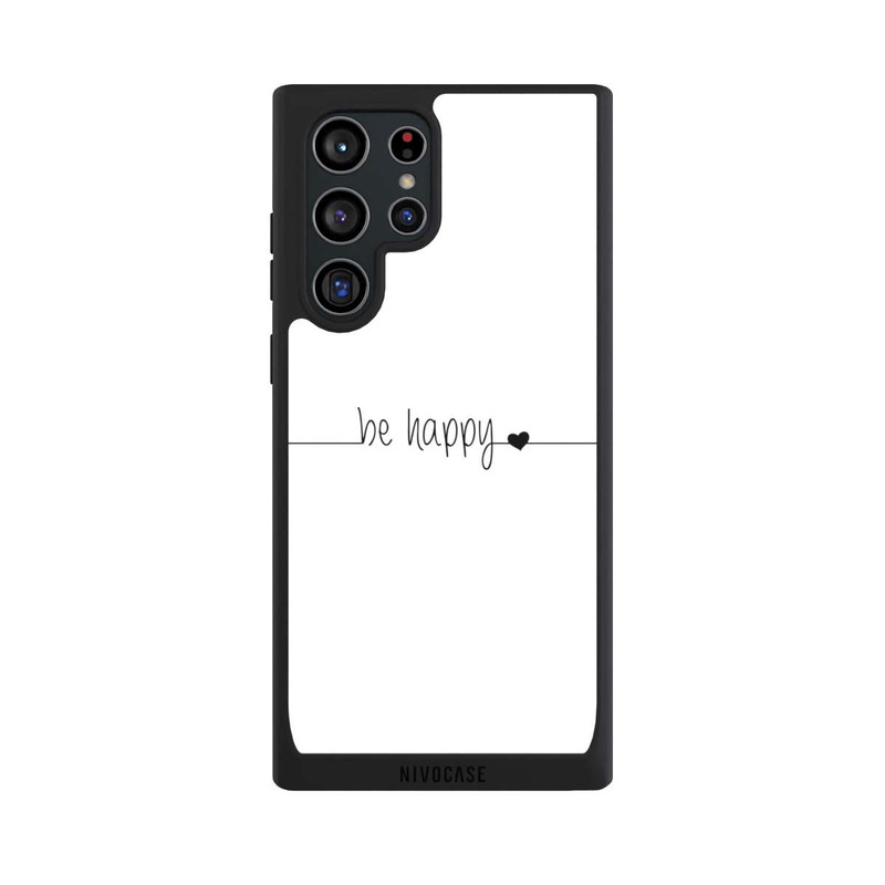 Galaxy S22 Ultra NIVOpure Be Happy White Background