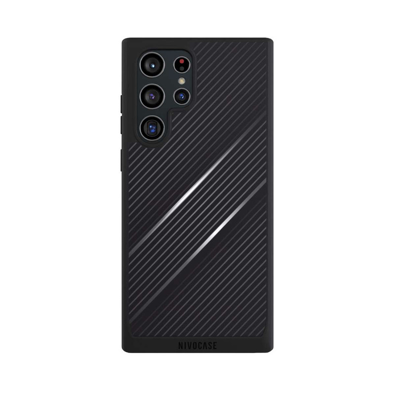 Galaxy S22 Ultra NIVOpure Lignes Aspect Fibre de Carbone