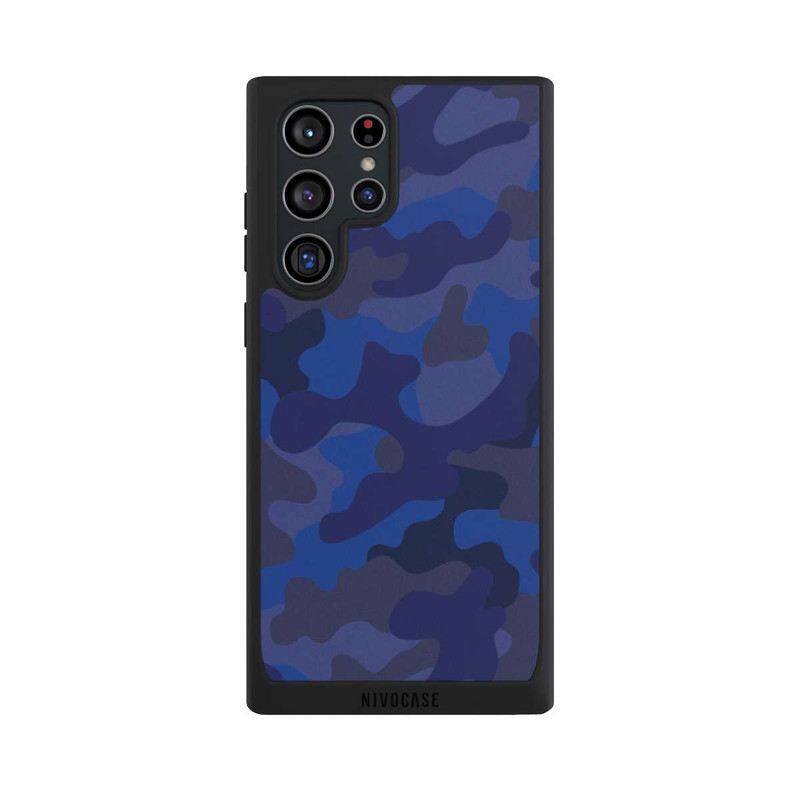 Galaxy S22 Ultra NIVOpure Camouflage Marineblau