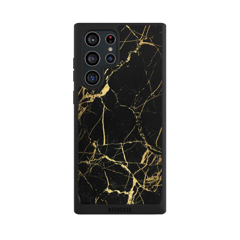 Galaxy S22 Ultra NIVOpure Schwarzgoldener Marmor-Look